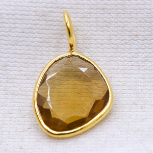 Natural Golden Citrine Gemstone 925 <b>Solid</b> Sterling Silver <b>Gold</b> Plated Handmade Women <b>Pendant</b> Jewelry for Wholesale - Product Image 3