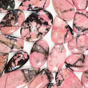 Rodonita Rosa de Alta Calidad, Cristal de Piedra de Nacimiento de Marzo, Cabujón de 20-55mm, Gemas Sueltas para Decoración de Relojes, Venta de S. F. GEMS - Product Image 3