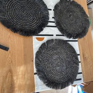 Dessous de verre/napperons ronds naturels faits à la main de haute qualité en jonc de mer ensemble d'accessoires de vaisselle produits d'ustensiles de cuisine - Product Image 6