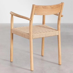 Sillón de roble ligero con asiento tejido - Product Image 2