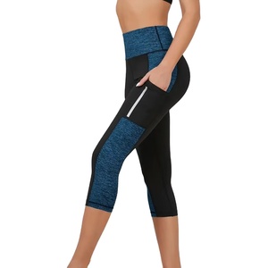 Leggings Capri Taille Haute pour Femmes – Tenue de Sport et de Course Unie et Tendance, Service Personnalisé OEM Disponible - Product Image 3