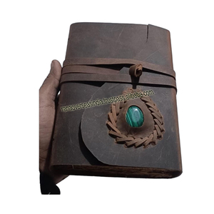 Cuaderno de cuero genuino personalizado, diario encuadernado de cuero Vintage con encuadernación en espiral para diario de viaje - Product Image 4