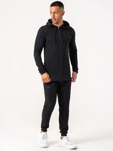 Sweats à capuche noirs, sweats à capuche personnalisés pour hommes, 100% coton, poids lourd, qualité de luxe, impression en relief, streetwear, sweats à capuche pour hommes - Product Image 3