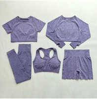 Ensemble de survêtement pour femme personnalisé en 4 pièces, short en coton et polyester, séchage rapide, respirant, pour la remise en forme, la salle de sport, les sports