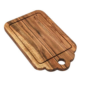 Plato para servir en restaurante, Color marrón, alta calidad estándar, comida personalizada, aperitivos, plato y bandeja de madera para servir - Product Image 5