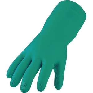 Size 9 Green Disposable Chemical Gloves EN 388 & EN 374 ASATEX Category III PPE Pack of 12 - Product Image 1