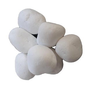 Pierres blanches rondes pour trottoir, pavé d'entrée et décoration de la maison - Product Image 1