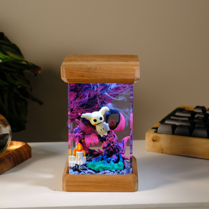Po.ke.mo Lámpara epoxi personalizada, Lámpara de resina epoxi, Lámpara de resina epoxi personalizada, Lámpara de Arte de madera de resina, Luz nocturna personalizada, Regalo hecho a mano - Product Image 1