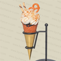 Lebensechte PVC-Kunst-Eiscreme-Waffeln, wasserdichte Dessertmodelle für Party-Tischdekoration, Event-Dekor, Sommer-Strand-Themen-Styling