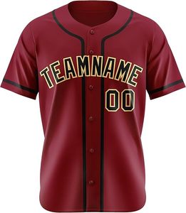 Maillot de baseball et softball respirant séchage rapide col en V personnalisé vente en gros maillot uni sublimé pour hommes - Product Image 1