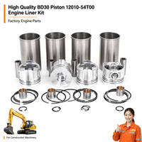 Kit de remplacement de chemise de cylindre et piston pour moteur diesel BD30 12010-54T00, pièces de rechange pour engins de construction et excavatrices