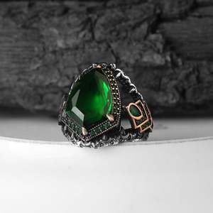 Traditional Motif Black Zircon Stone <b>Men</b> <b>Ring</b> Turkish 925 <b>Silver</b> Turkish Wholesale <b>Silver</b> Jewelry Turkish Handmade <b>Ring</b> - Product Image 2