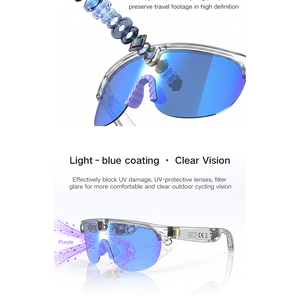 Lunettes intelligentes Aimb G5max Ai avec caméra double 1080P, résistantes au vent, pour le cyclisme, la course à pied et la conduite, avec fonction d'appel audio - Product Image 4