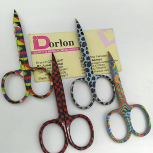 Petits ciseaux professionnels enduits de papier Logo personnalisé Ciseaux à ongles de manucure Acier inoxydable Personnaliser la conception Petits ciseaux - Product Image 1