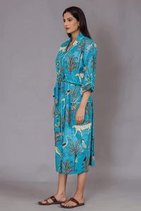 Vestido maxi de algodón indio para mujer para verano ropa de playa Albornoz ropa de dormir otoño y primavera ropa de salón - Product Image 2