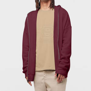 เสื้อฮู้ดซิปหน้าผ้าฝ้าย100% ดีไซน์ใหม่พร้อมปกเสื้อฮู้ดสำหรับฤดูหนาวผลิตจากปากีสถาน - Product Image 1