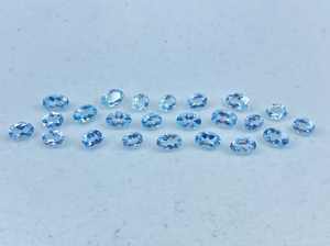 Natural Shiny 20mm Swiss <b>Blue</b> Topaz Cabochons Faceted Loose Gemstone for Jewelry Making IGI Certified 8mm Height Pendant Size - Product Image 6