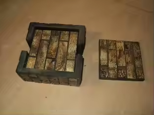 Posavasos de Cuerno de Búfalo Ecológicos de Estilo Clásico de Crescent Crafts con Grosor Personalizado - Product Image 4