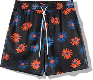 Wholesale Custom Men's 5 Inch Inseam Summer Mesh <b>Shorts</b> Breathable <b>Sweatpants</b> Pockets Casual Sublimation Technique Plain Dyed - Product Image 6