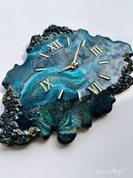SACK Horloge murale surdimensionnée de luxe en résine artisanale, moderne, étanche, pour mariage, Pâques, à piles, mécanique, boîtier de 30 mm d'épaisseur