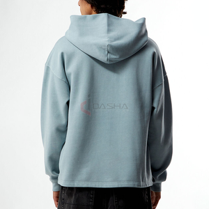 Venta al por mayor de gran tamaño Sudadera con capucha Hombres Boxy Fit Heavyweight 100% Cotton Fleece Blank Pullover Custom Logo Hoodie Fabricante - Product Image 2