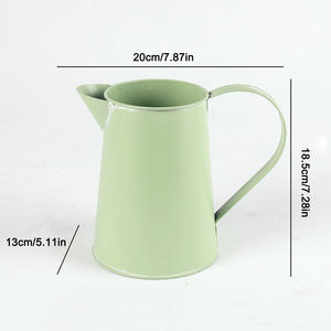 เหยือกชุบสังกะสีสำหรับตกแต่งบ้านในฟาร์มกระถางต้นไม้ทำจากโลหะสำหรับตกแต่งบ้านระเบียงลานบ้าน - Product Image 5