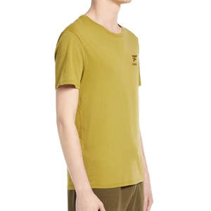 เสื้อยืดคอกลมแขนยาวสำหรับผู้ชาย, เสื้อยืดลำลองโอเวอร์ไซซ์ผ้าฝ้ายโพลีเอสเตอร์ดีไซน์คอกลมสีพื้นพิมพ์ลายดิจิตอลฟอก - Product Image 5