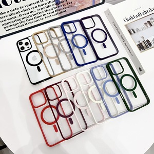 Étui de protection d'armure d'anneau magnétique transparent en cristal mince conception anti-jaunissement sable du désert fabriqué en Chine pour 16 Pro Max - Product Image 5