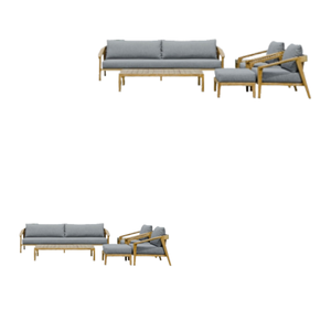 Fabricante indonesio de muebles de patio para hotel, juegos de sofás de madera, sofá Seccional de jardín de teca para exteriores - Product Image 5