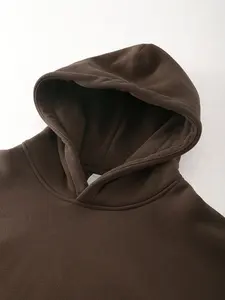 Sweats à capuche personnalisés et surdimensionnés en coton mélangé de base pour hommes Pull Streetwear de qualité supérieure avec impression de qualité supérieure - Product Image 6