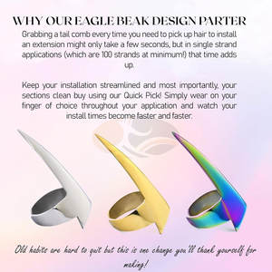 Pinzas de Acero Inoxidable para Separar el Cabello, Herramienta para Trenzar con los Dedos, Herramienta para Separar el Cabello, Extensiones de Cabello Humano, Peinado - Product Image 4