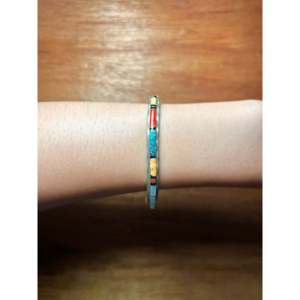 Vintage Zuni Fashion Cuff Bracelet Multi-Stone & Sterling Silver - Product Image 4