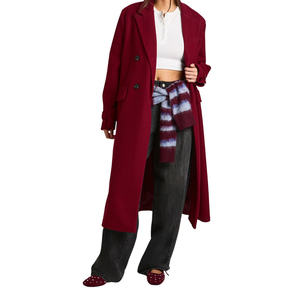 เสื้อโค้ทยาวผ้าขนสัตว์ 100% สีตามสั่ง ระบายอากาศได้ดี เป็นมิตรกับสิ่งแวดล้อม สไตล์ลำลอง ติดกระดุมสองเม็ด ดีไซน์หรูหรา ใส่ได้ทุกฤดู - Product Image 4