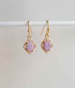 ต่างหูพลอยบลูเซอร์คอน เงินแท้ 925 ชุบทอง 14K เวอร์เมล หรูหรา พรีเมียม สีธรรมชาติ สไตล์วินเทจ ของขวัญสำหรับเธอ - Product Image 6