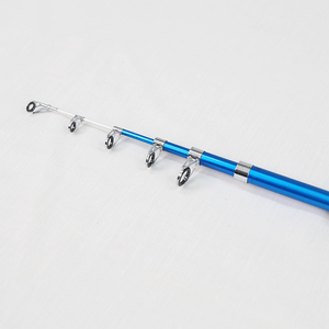 Canne à pêche télescopique en verre en gros, 1,65 m, 5 sections, portable, avec une longueur pliée de 43 cm, pour la pêche en mer, en rivière et en ruisseau - Product Image 4