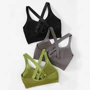 Sujetador deportivo sin costuras de alto soporte Tallas grandes Ligero y transpirable Estilo simple - Product Image 3