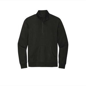Sweat à capuche zippé pour homme, logo personnalisé, en molleton français, coupe-vent, 100% polyester, noir uni, décontracté, chaud, hiver, 430g - Product Image 1