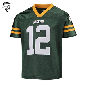 Conjuntos de Camisetas de Fútbol Americano Personalizadas al por Mayor de Alta Calidad con Bordado Personalizado del Equipo Dolphin, Impresión por Transferencia de Calor - Product Image 5