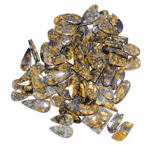 Paire de cabochons en jaspe océanique de qualité standard, pierres naturelles polies, formes mélangées pour la fabrication de bijoux, lot de pierres précieuses à vendre - Product Image 6