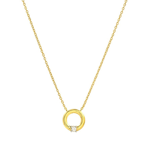 Atractivo collar de fiesta en oro de 18 quilates Chapado en plata de ley 925 circón piedras preciosas mujeres fiesta boda joyería - Product Image 2