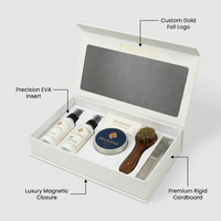 Boîte cadeau magnétique blanche personnalisée avec logo pour ensemble de soins masculins, emballage de luxe en carton rigide avec insert pour kits de barbier – Direct Usine