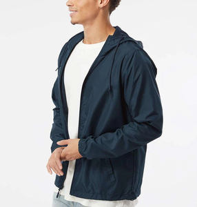 Chaqueta Cortavientos Anorak Ligera con Cremallera Completa para Hombre, Estilo Vintage Personalizado, Otoño, Nailon 100%, Colores Contrastantes - Product Image 3