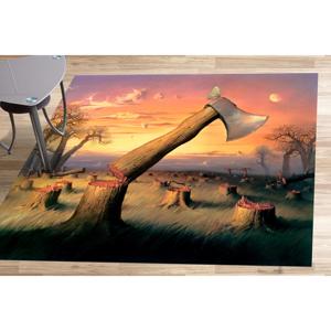 Tapis en bois rouge Viladimir Kush, Tapis Viladimir Kush, Tapis imprimé, Tapis à poils doux - Product Image 3