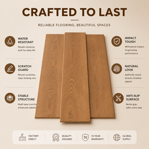 Suelo Laminado HDF <span class=keywords><strong>de</strong></span> Estilo Europeo 100%, <span class=keywords><strong>Precio</strong></span> Económico, Nuevo Diseño, 8mm, Sistema TAP & GO - Product Image 2