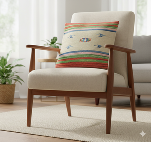 Square Cotton <b>Cushion</b> <b>Cover</b> Handmade Stitching Anti-Wrinkle Washable Modern Zipper Closure Customizable for Home Hospital Hotel - Product Image 4