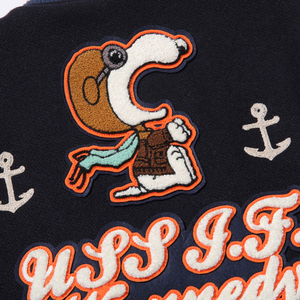 Chaqueta de Béisbol de Lana Personalizada para Hombre al por Mayor 2025, Chaqueta Universitaria de Dos Tonos con Letras Bordadas para Hombre - Product Image 3