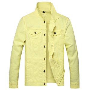 Veste en jean décontractée pour homme, manches longues, 100% coton, respirante, écologique, broderie, chaude, élégante, courte, personnalisée, OEM - Product Image 1