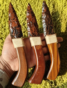 Best Selling Natural Stone Healing Hand Made Crystals Mahogany Obsidian Arrowheads Knife with <b>Wooden</b> Crafts Handle for <b>Sale</b> - Product Image 2
