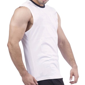 High Quality Loose Design Slim Fit Breathable Streetwear Fashionable <b>Singlet</b> Top Wholesale Hot Selling Cut Out Tank Top <b>Men</b> - Product Image 2