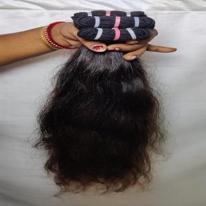 Principaux fournisseurs Extensions de cheveux de temple indien vierge Remy brut à cuticule droite et lisse pour femmes, meilleure qualité de cheveux humains - Product Image 1